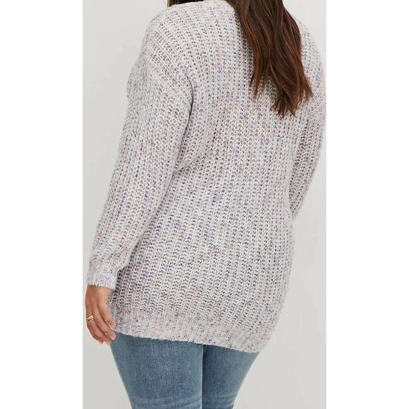 NEW Torrid Womens Plus 2X V Neck Pullover Sweater Multicolor Knit - Picture 5 of 15